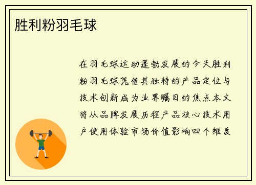 胜利粉羽毛球